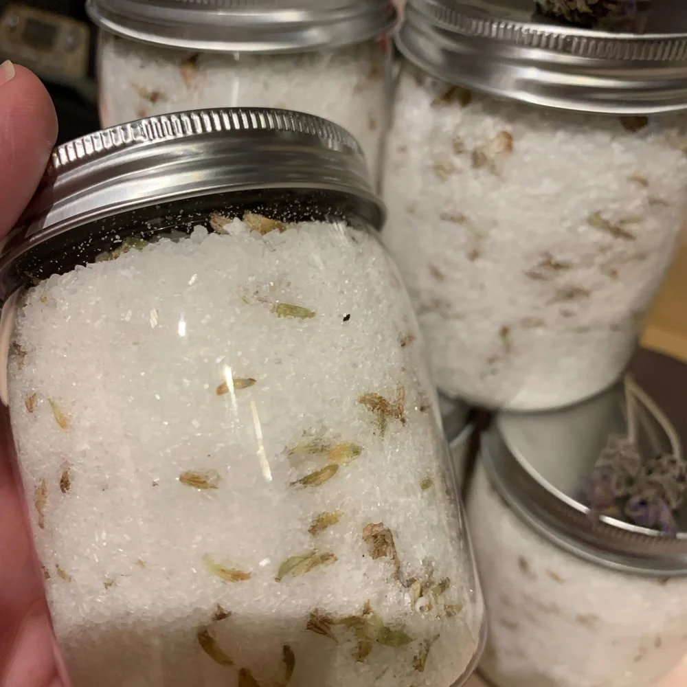 Lavender Dead Sea Salt and Epson Salt Soak with my Homegrown Lavender - Picture 3 of 15